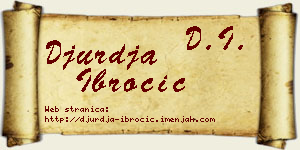 Đurđa Ibročić vizit kartica